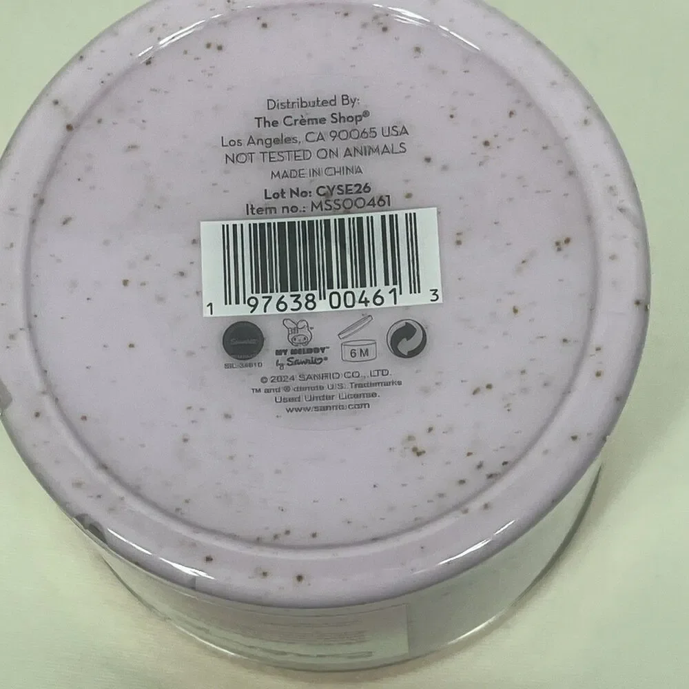 The Creme Shop x My Melody Skin Smoothie Body Scrub Pistachio Vanilla 1.4oz NEW